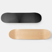 Skateboard Motif FONCTIONNÉ EN CARBONE NOIR (Horz)