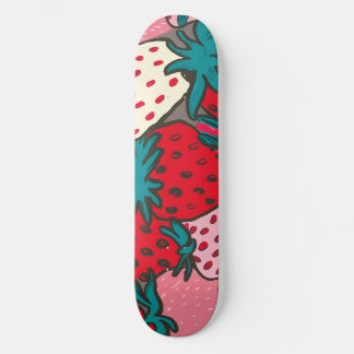 Skateboard Motif Fraise