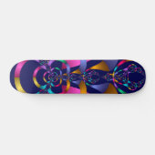 Skateboard Motif géométrique Abstrait coloré (Horz)