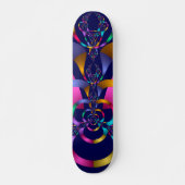 Skateboard Motif géométrique Abstrait coloré (Devant)