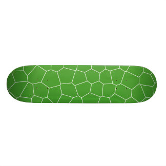 Skateboard Motif géométrique abstrait - vert et blanc