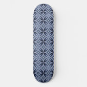 Skateboard Motif géométrique bleu style rétro (Recto)