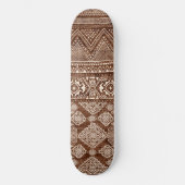 Skateboard Motif géométrique Brown Aztec Tribal Abstrait (Recto)
