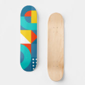 Skateboard Motif géométrique coloré Rainbow moderne (Recto)