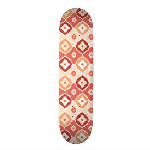 Skateboard Motif géométrique d'ikat d'or