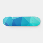 Skateboard Motif géométrique moderne bleu turquoise (Horz)
