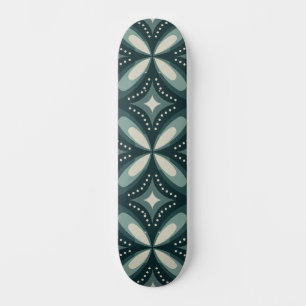 Skateboard Motif géométrique vert rétro