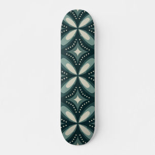 Skateboard Motif géométrique vert rétro
