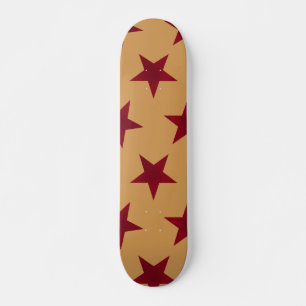 Skateboard Motif Golden Stars 13