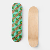 Skateboard Motif hawaïen de répétition de Tiki (Recto)