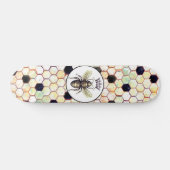 Skateboard Motif Hexagone Abstrait de la reine d'abeille (Horz)
