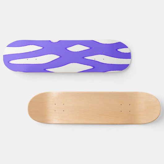 Skateboard Motif imaginaire bleu blanc (Horz)