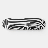 Skateboard Motif Imprimé Zèbre Noir et Blanc Audacieux (Horz)