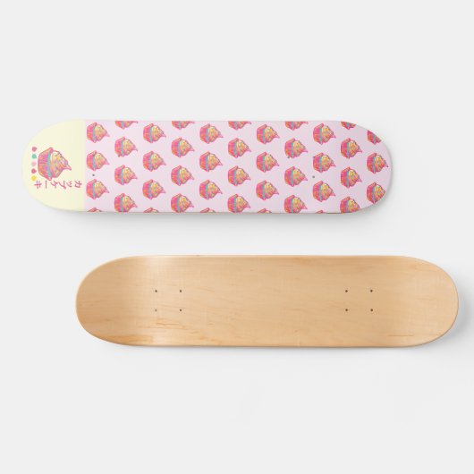 Skateboard Motif japonais mignon cupcakes girly (Horz)