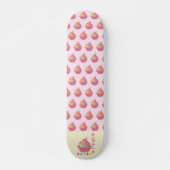 Skateboard Motif japonais mignon cupcakes girly (Devant)