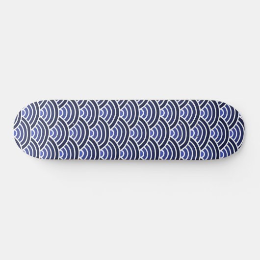 Skateboard Motif japonais Seigaiha Waves (Horz)
