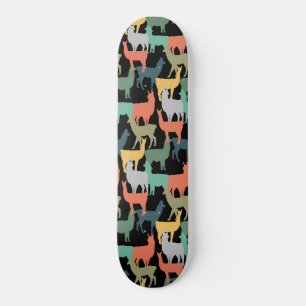 Skateboard Motif lama de style rétro vintage alpin rose