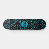 Skateboard Motif léopard bleu (Horz)