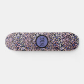 Skateboard Motif léopard bleu (Horz)