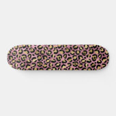 Skateboard Motif Léopard Or Rose (Horz)
