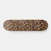 Skateboard Motif Léopard Or Rose (Horz)