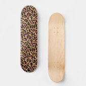 Skateboard Motif Léopard Or Rose (Recto)