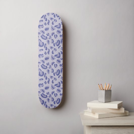 Skateboard Motif Léopard Violet Lavande Numérique (Art mural)