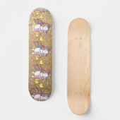 Skateboard Motif licorne paillettes dorées (Recto)