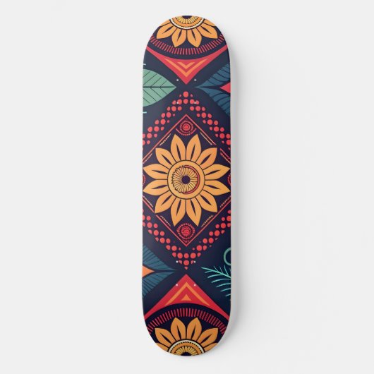Skateboard Motif magique Fleurs (Recto)