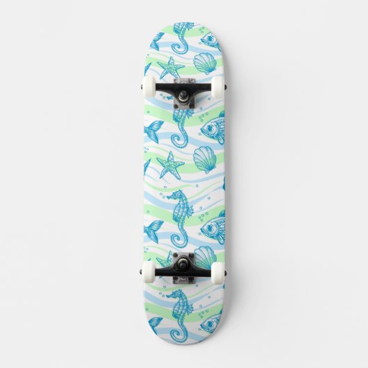 Skateboard Motif marin de croquis (Recto)