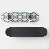 Skateboard Motif marocain de turquoise (Horz)