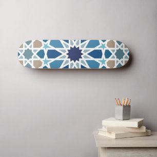 Skateboard Motif marocain en carreaux