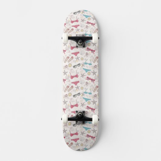 Skateboard Motif mignon d'abrégé sur été (Recto)