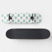 Skateboard Motif mignon turquoise d'éléphant (Horz)
