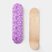 Skateboard Motif mignon violet Fleur (Recto)