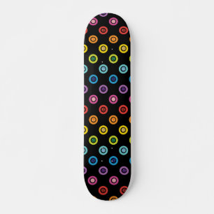 Skateboard Motif moderne à points scintillants arc-en-ciel