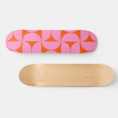 Skateboard Motif Moderne Du Milieu Du Siècle Préppant Rose Et (Horz)