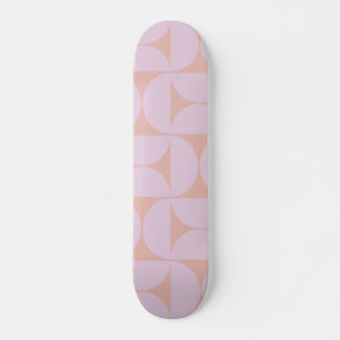 Skateboard Motif moderne du milieu du siècle Soft Pastel Lila