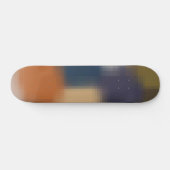 Skateboard Motif moderne tendance orange bleu jaune beige (Horz)