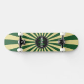 Skateboard Motif Monogram Green Funky Sun Rays (Horz)