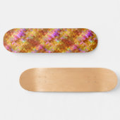 Skateboard Motif Mosaïque Iridé Or (Horz)