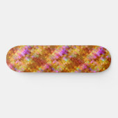 Skateboard Motif Mosaïque Iridé Or (Horz)