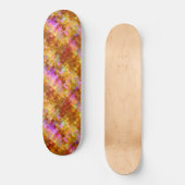Skateboard Motif Mosaïque Iridé Or (Recto)