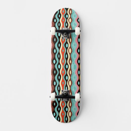 Skateboard Motif multicolore abstrait (Recto)
