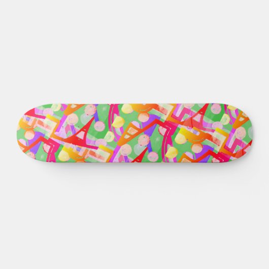 Skateboard Motif multicolore coloré (Horz)
