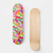 Skateboard Motif multicolore coloré (Recto)