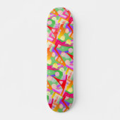 Skateboard Motif multicolore coloré (Devant)