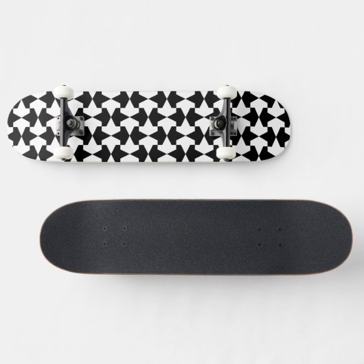 Skateboard Motif musulman noir et blanc classique (Horz)