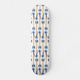 Skateboard motif natif de flèche en plume chic boho