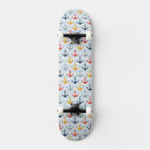 Skateboard Motif nautique avec des Ancres (Recto)